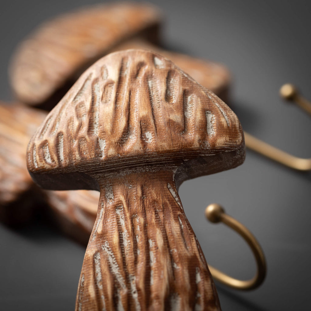 Mushroom Wall Hooks Set Of 3  