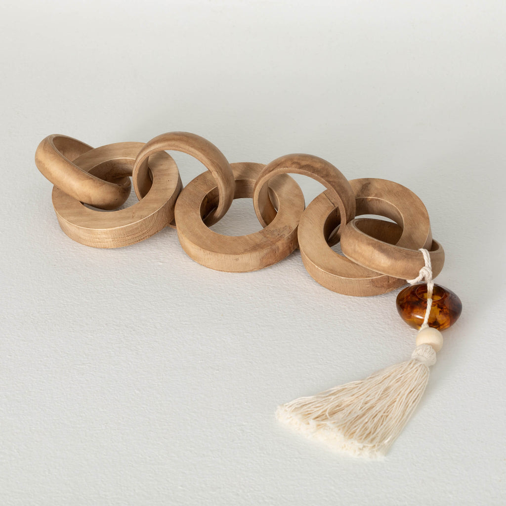 Large Wood Novelty Chain Decor