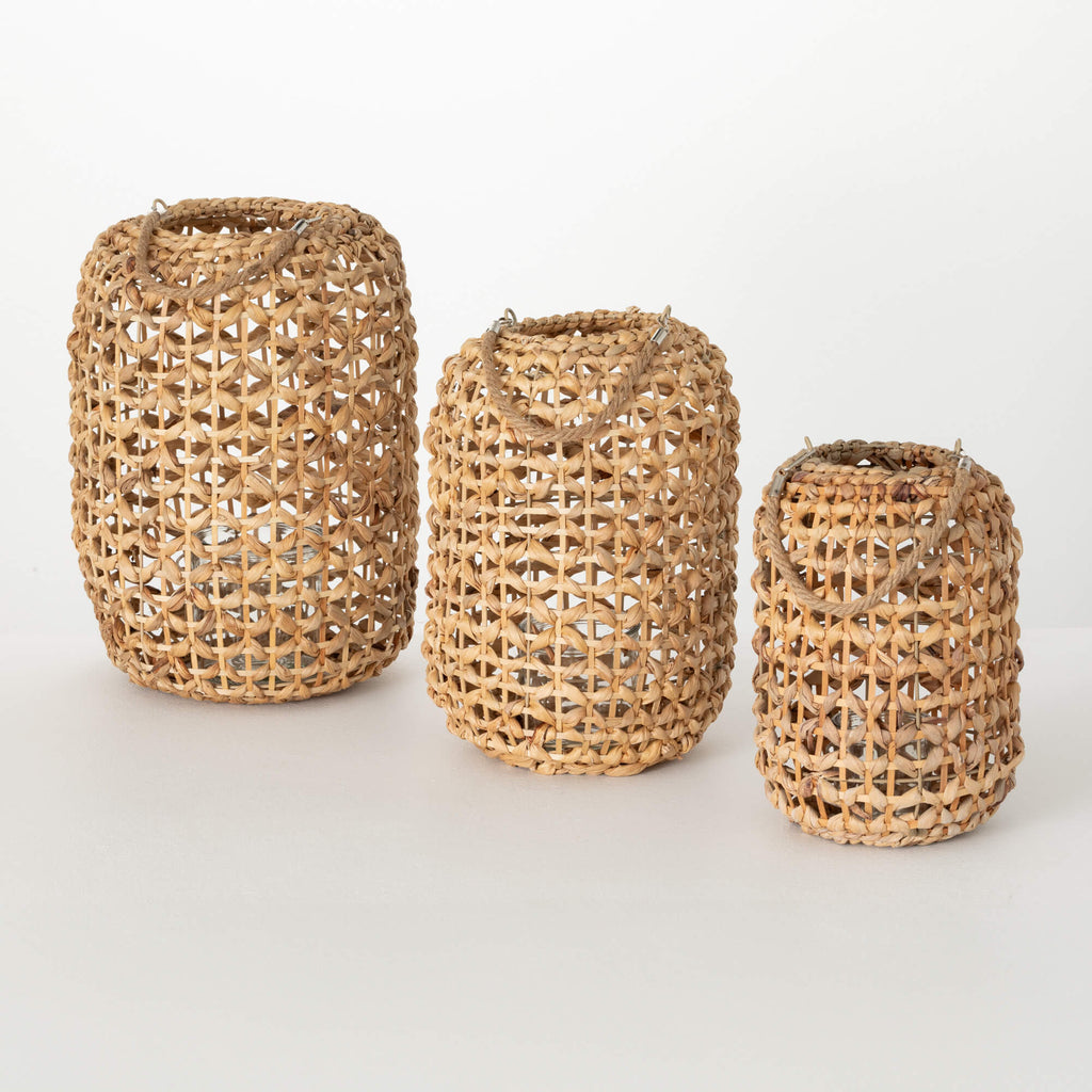 Natural Rattan Lantern Set Of 