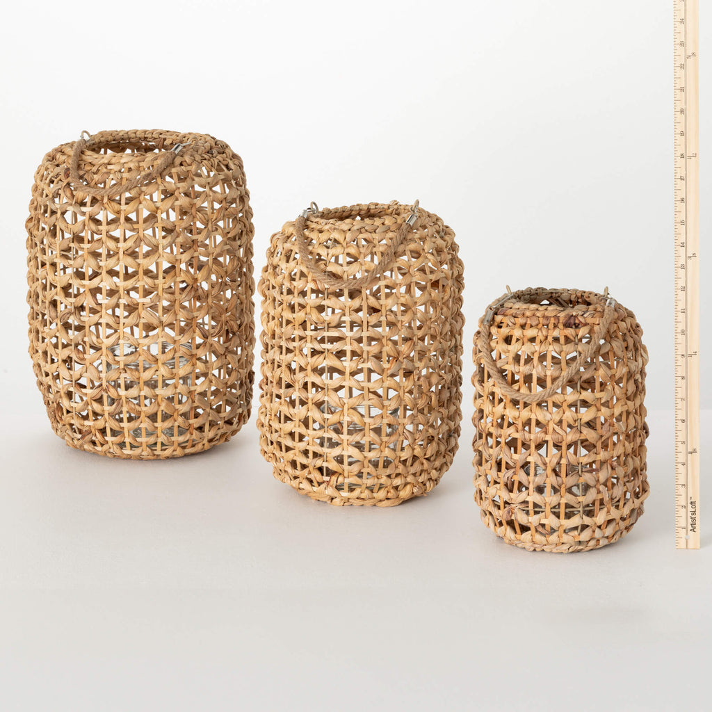 Natural Rattan Lantern Set Of 