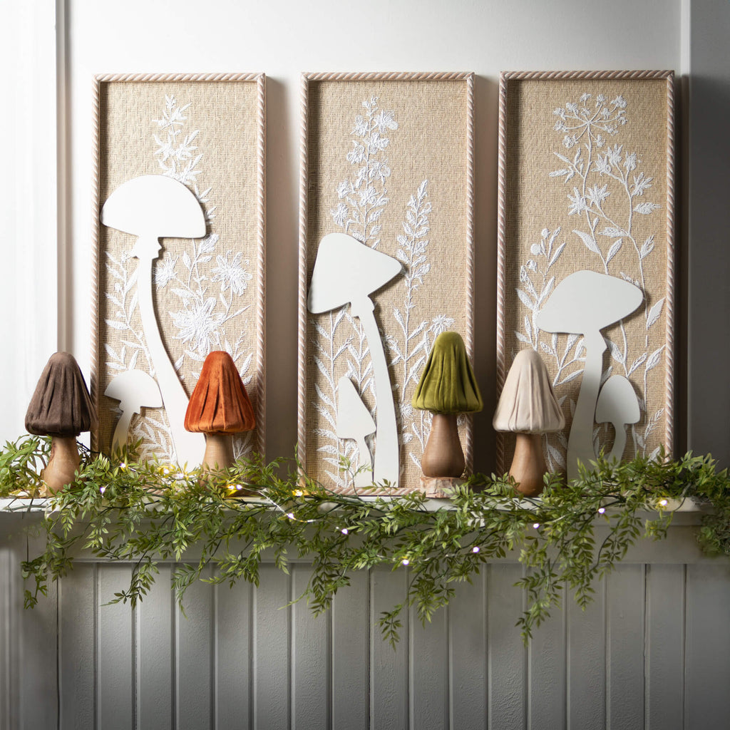 Four-Color Wood Mushroom Set  