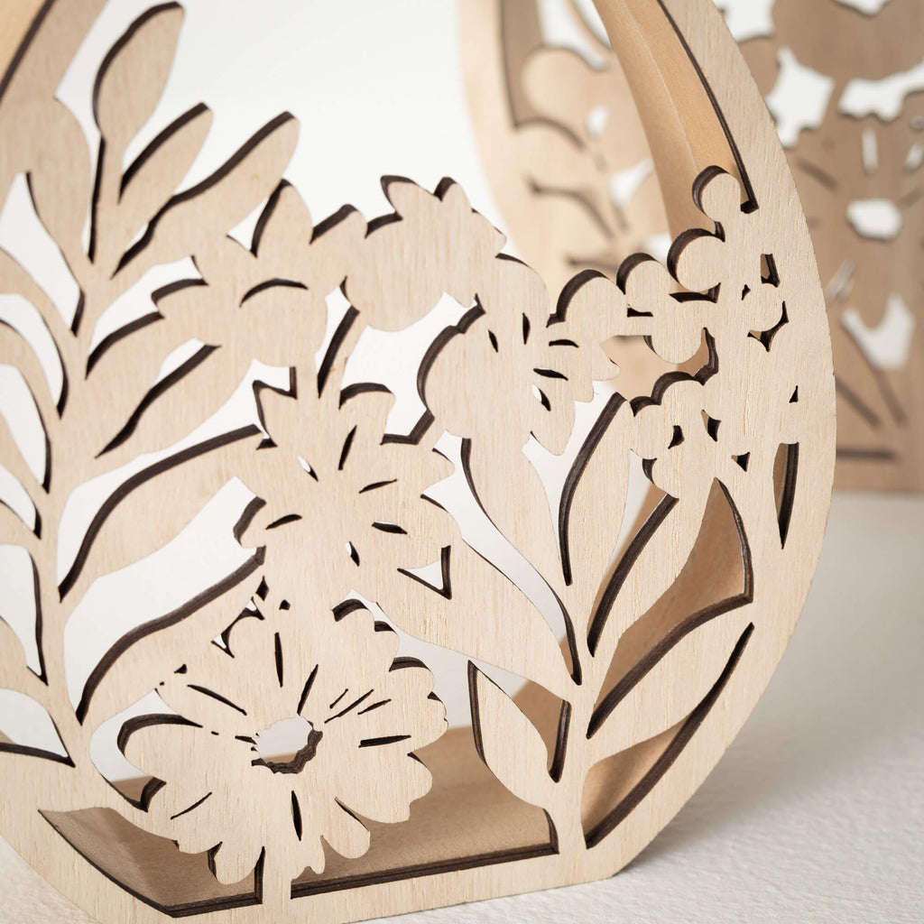 Laser Cut Botanical Eggs      