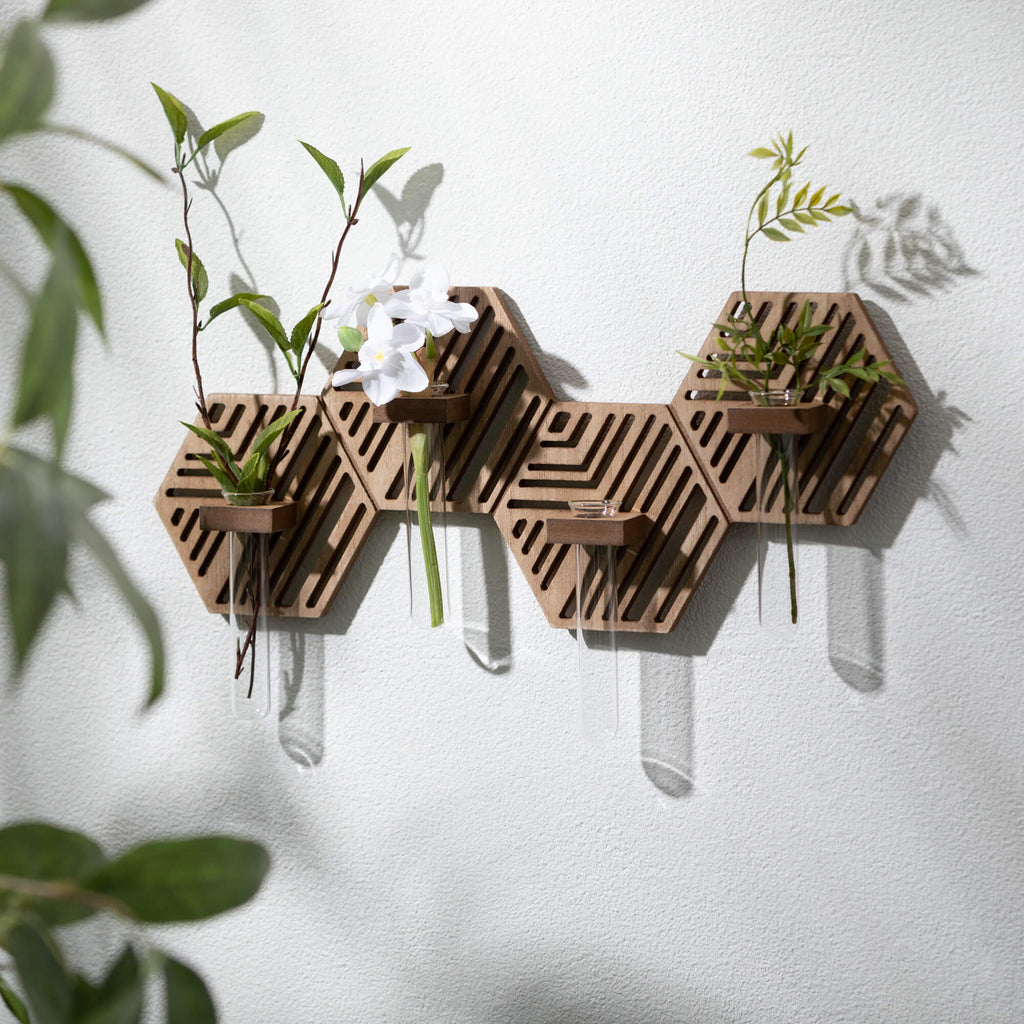 Hexagon Test Tube Planter     