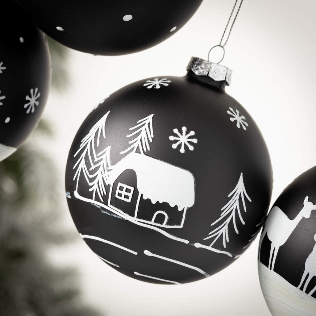 Winter Silhouette Ornament Set