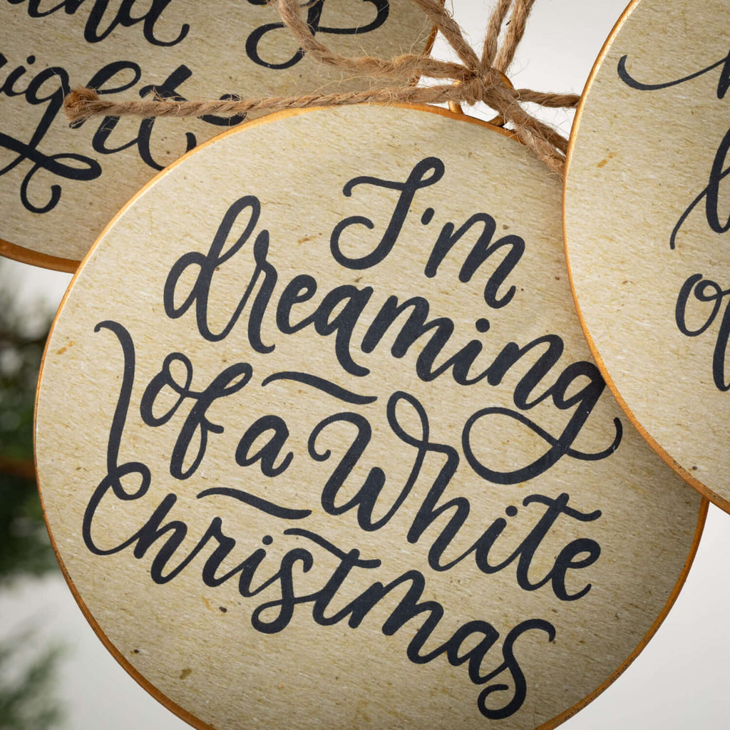 Christmas Song Disc Ornaments 