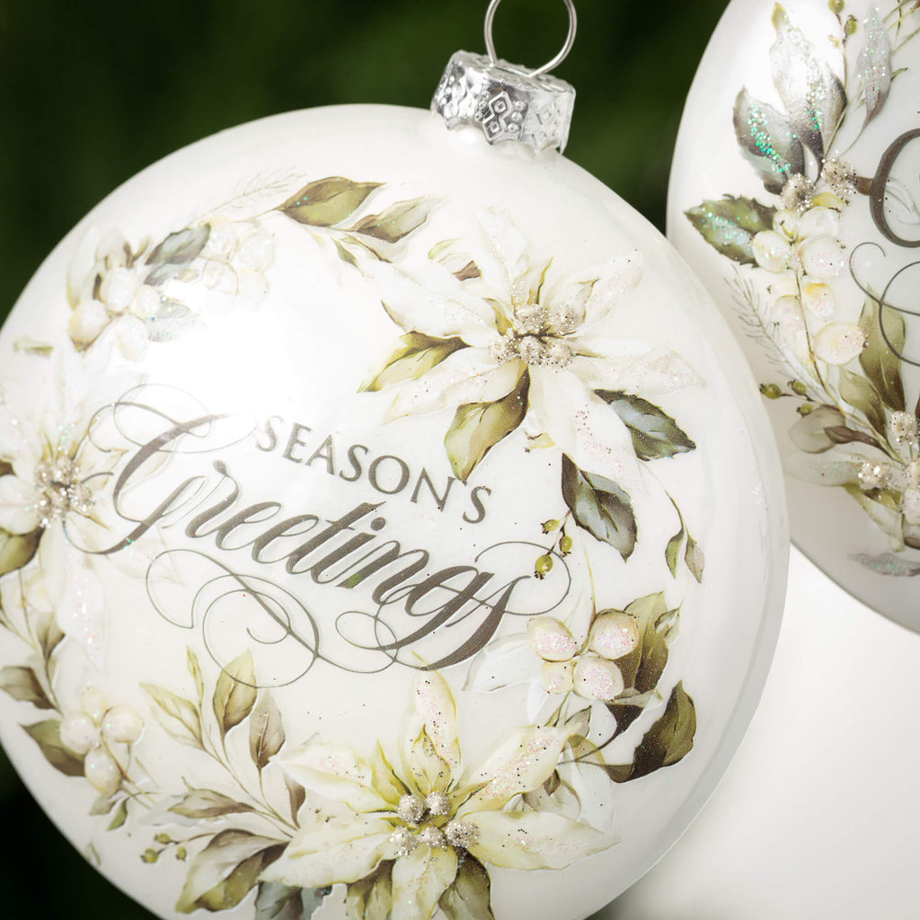 Floral Christmas Ornament Set 