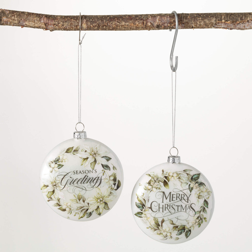 Floral Christmas Ornament Set 