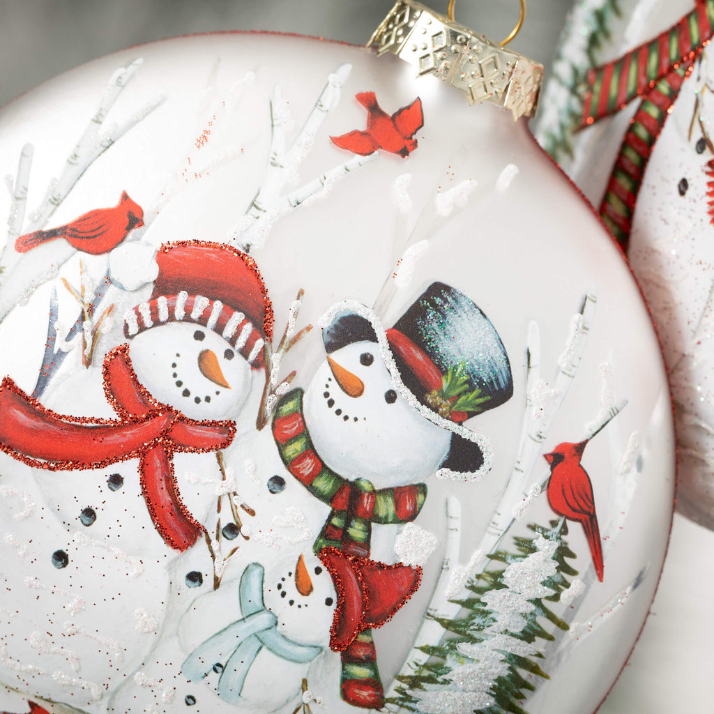 Snowman Ornament Set Of 2     