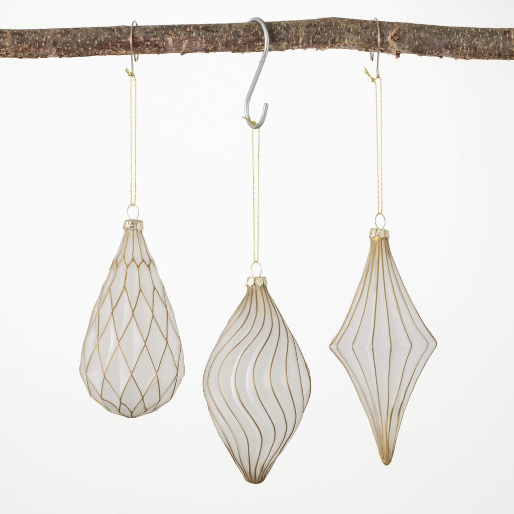 Mosaic Drop Ornament Set      