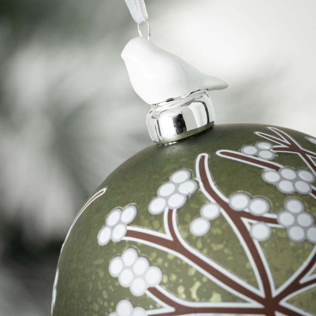 Green Blossom Ball Ornament   