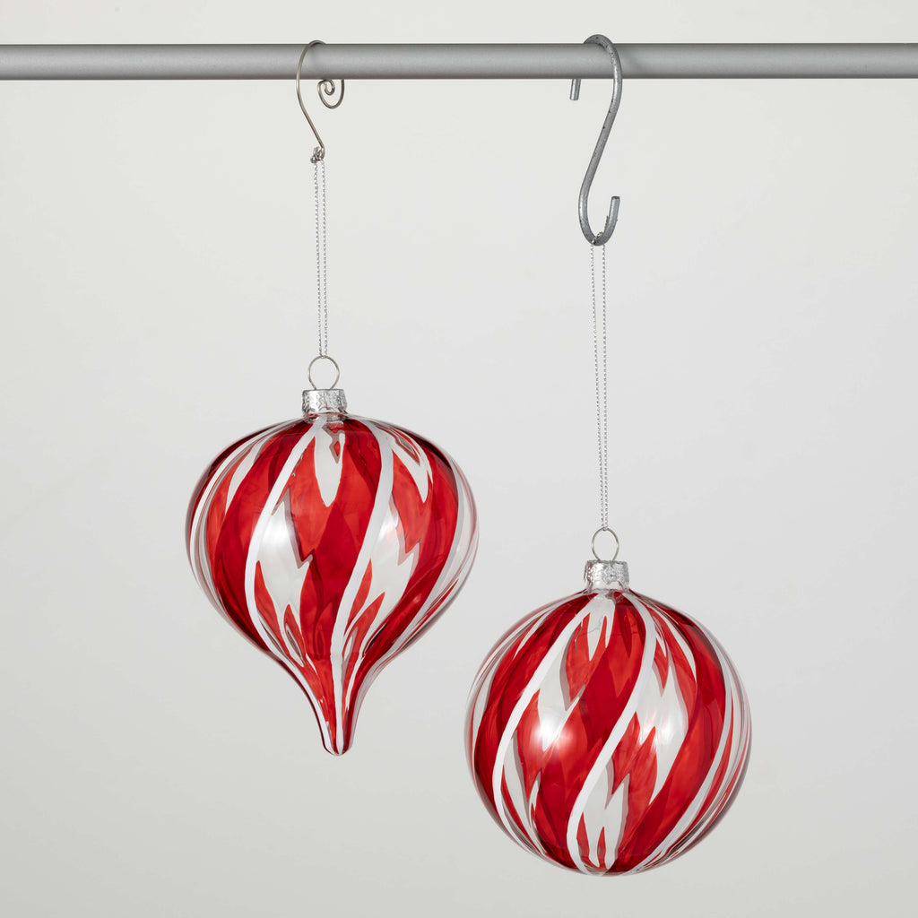 Red White Striped Ornaments 2 