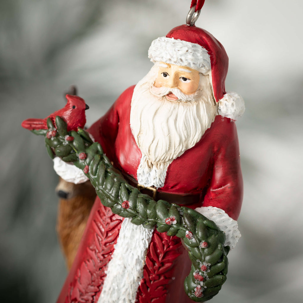 Woodland Santa Ornament       