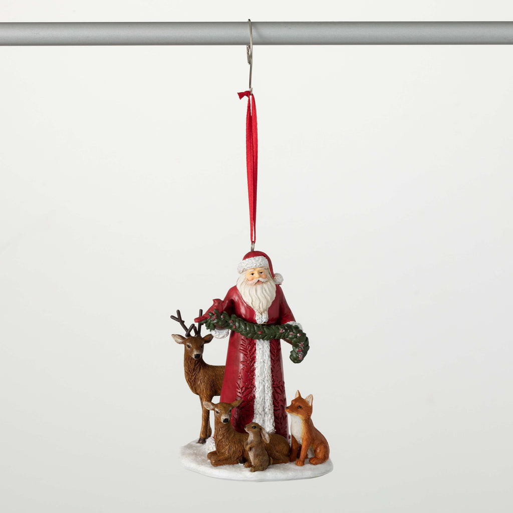 Woodland Santa Ornament       