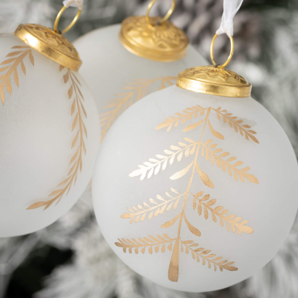 Frosted Kugel Ball Ornaments  