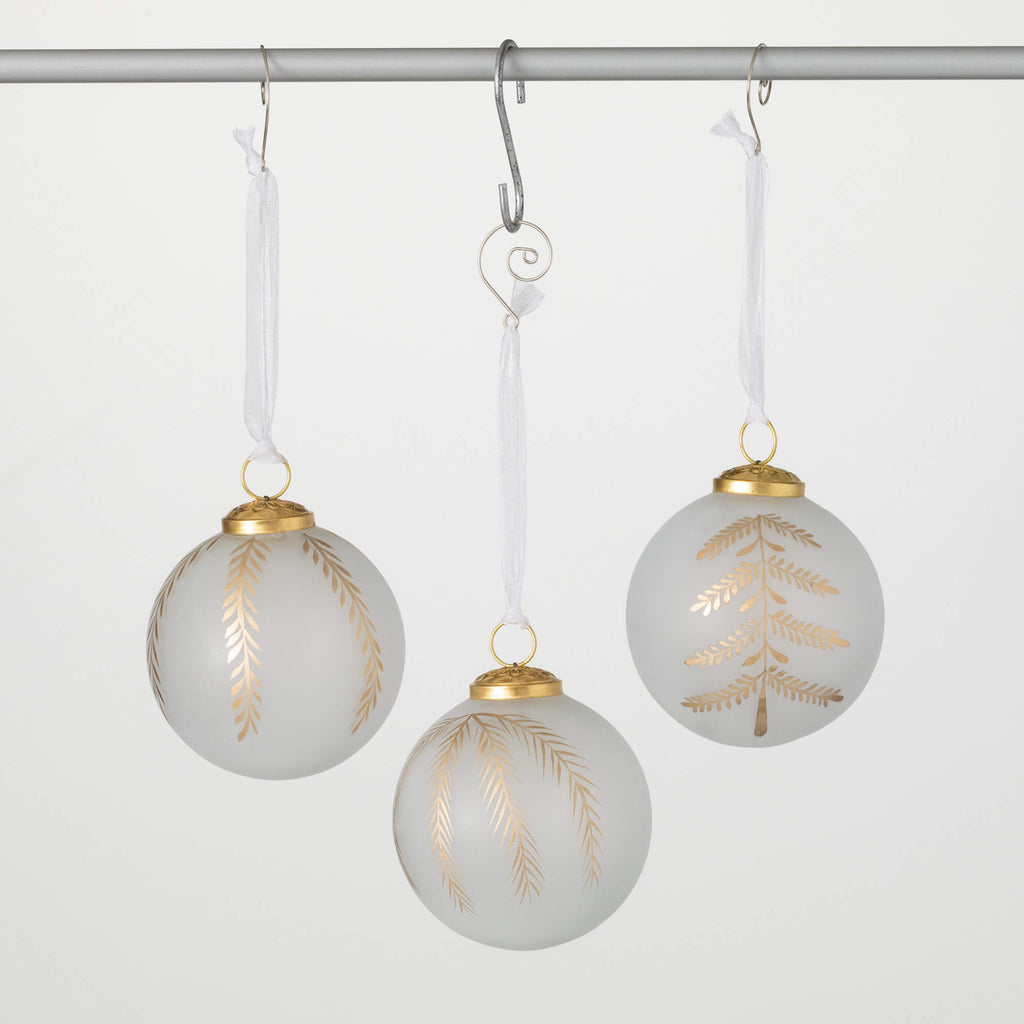 Frosted Kugel Ball Ornaments  