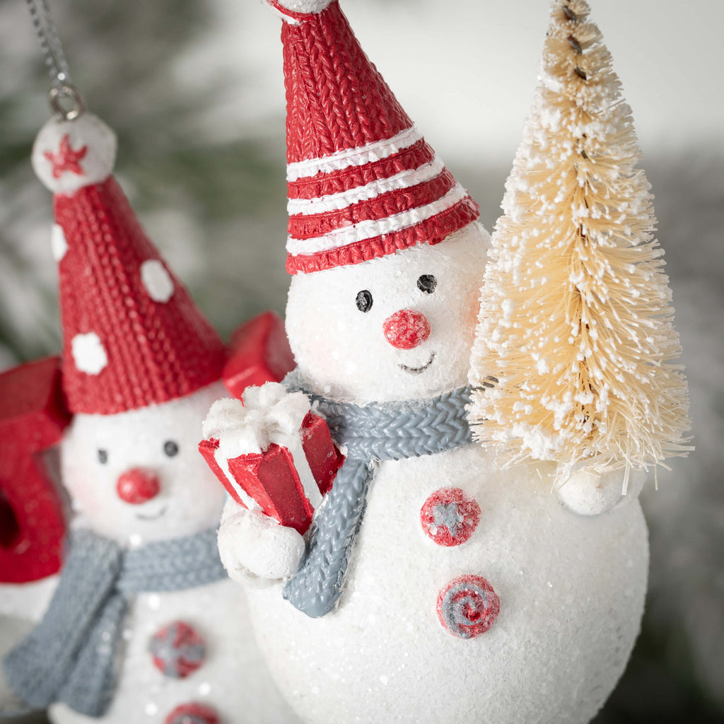 Whimsical Snowman Ornament Set