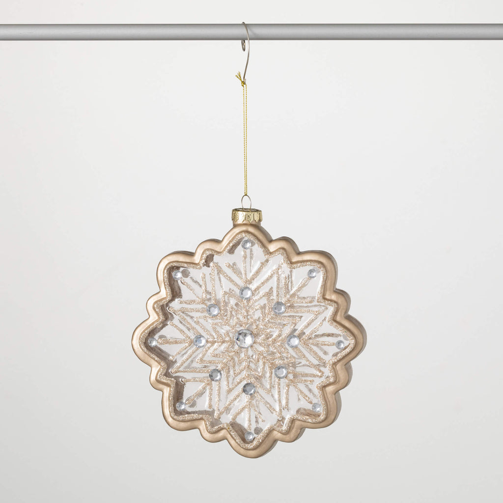 Glittered Snowflake Ornament  