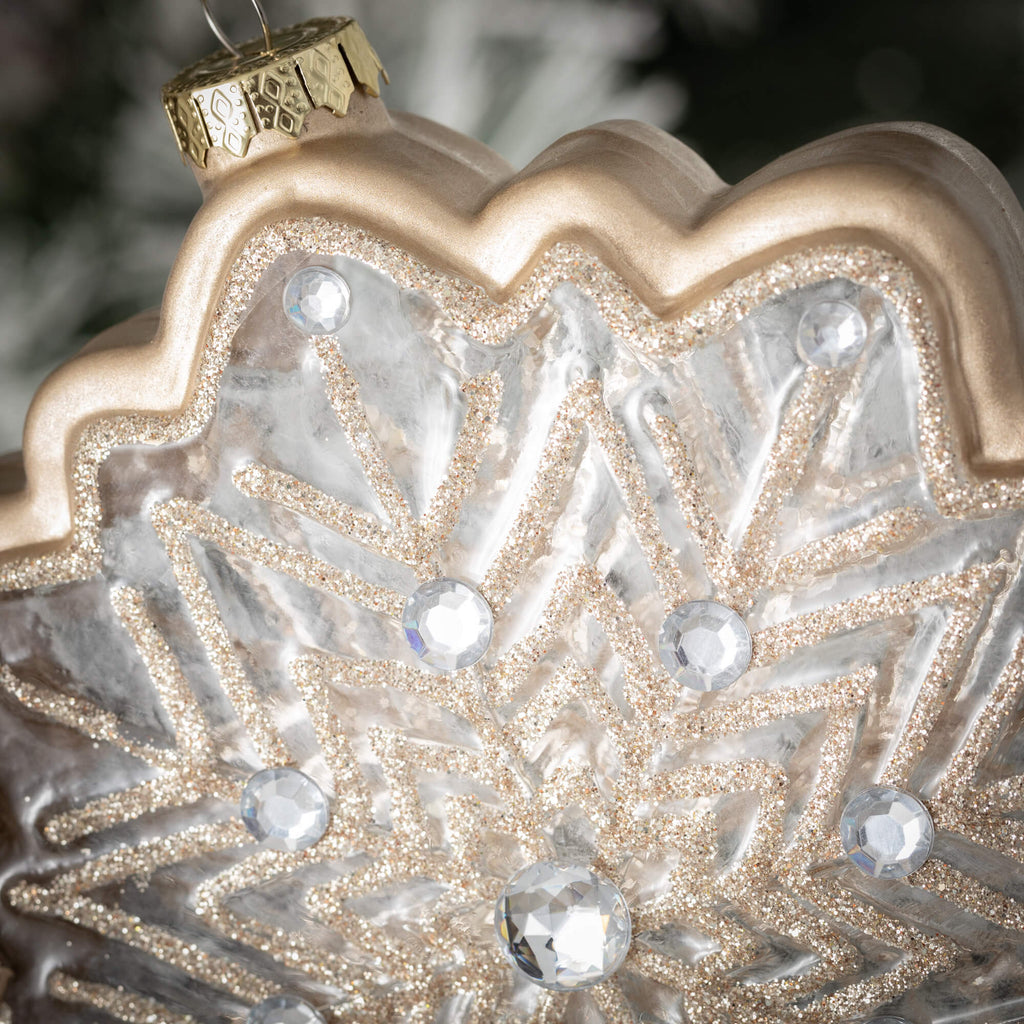 Glittered Snowflake Ornament  