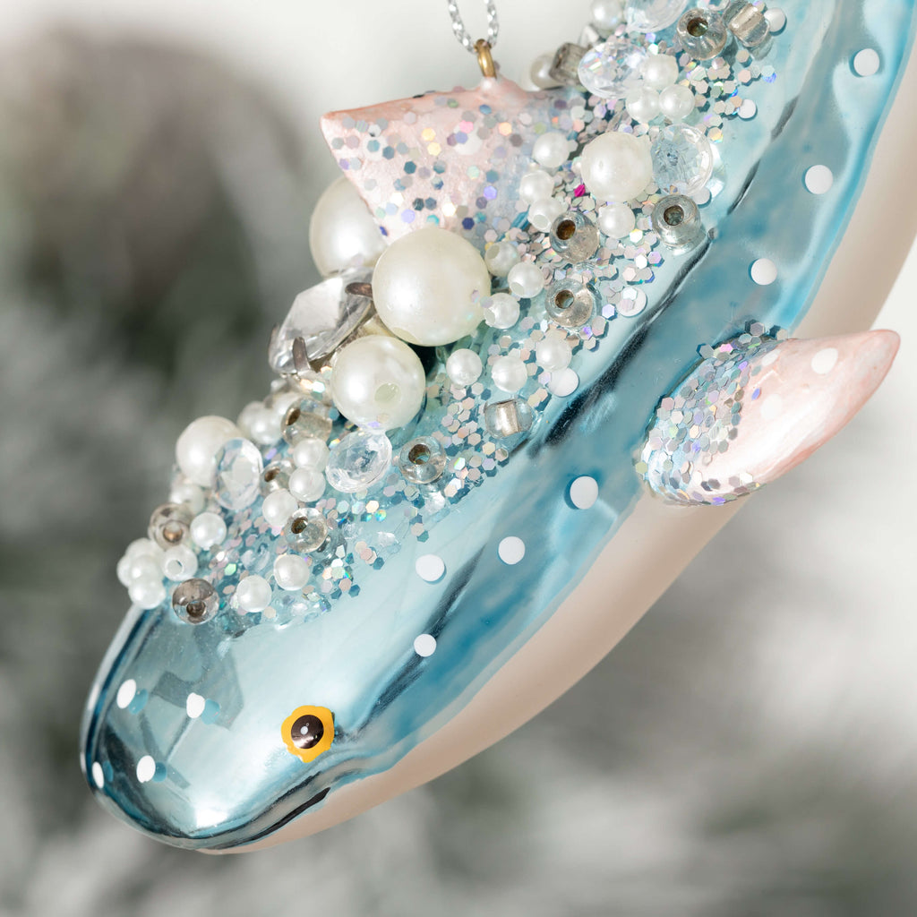 Iridescent Whale Ornament     