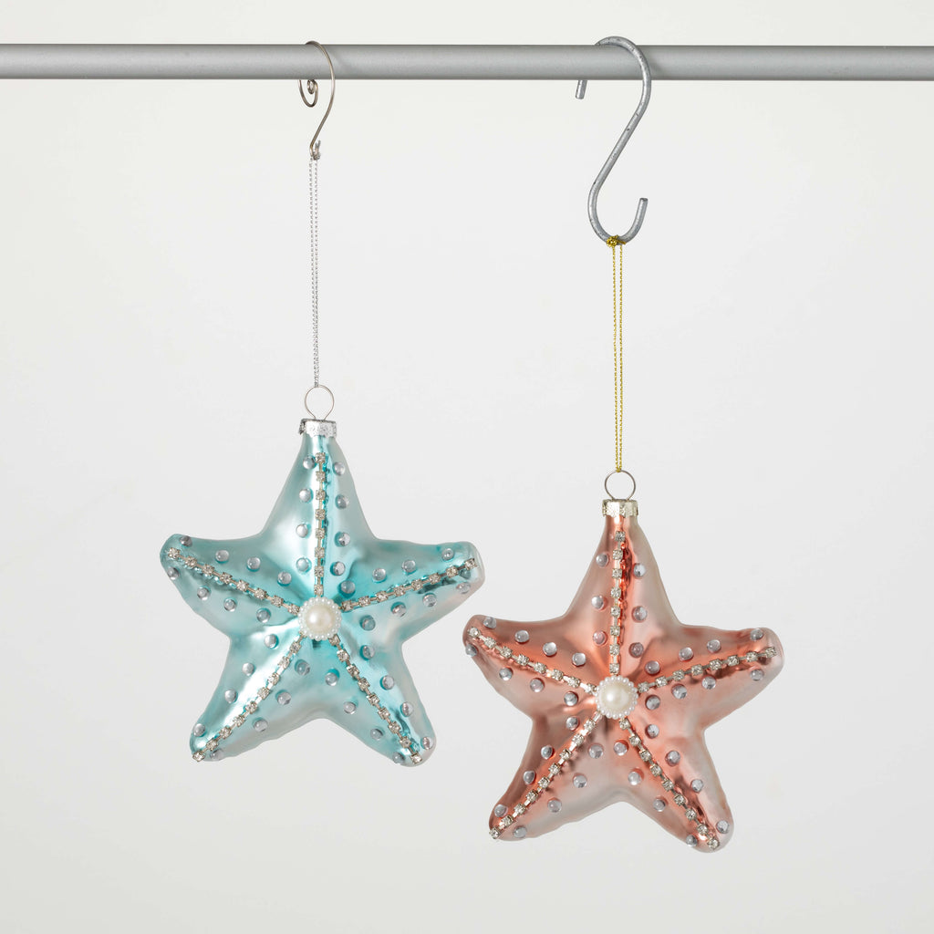 Iridescent Starfish Ornaments 