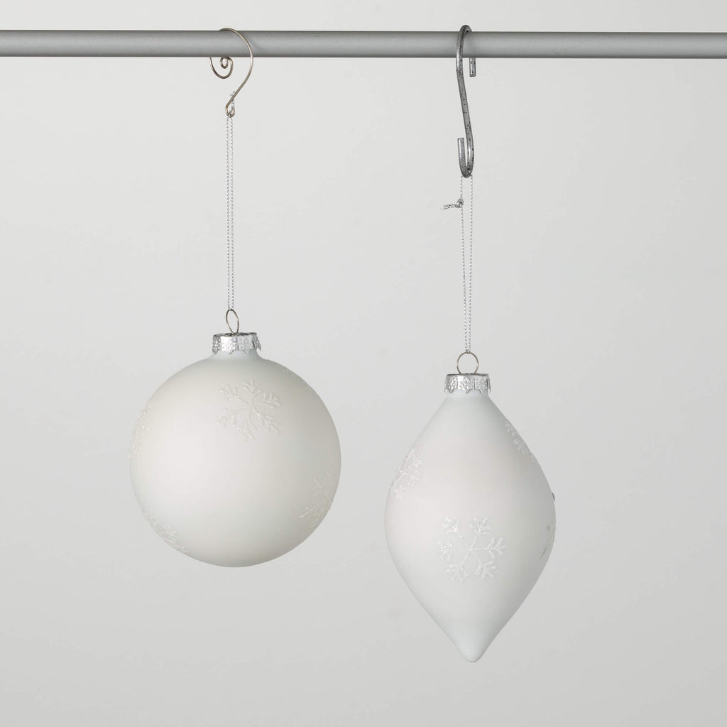 White Silver Noel Ornaments   