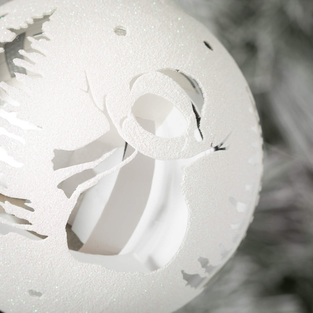 Silver Icon Ball Ornament     