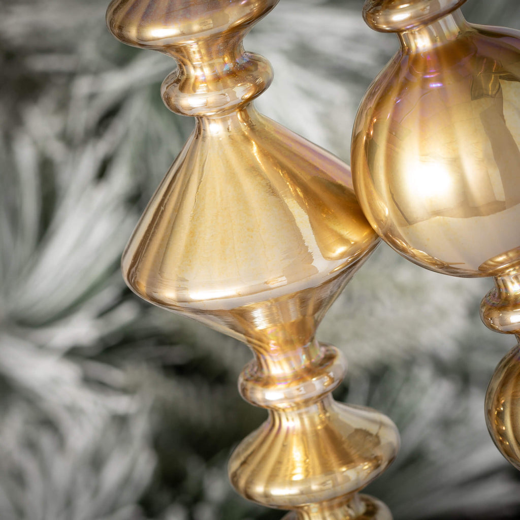 Metallic Finial Ornament Set  