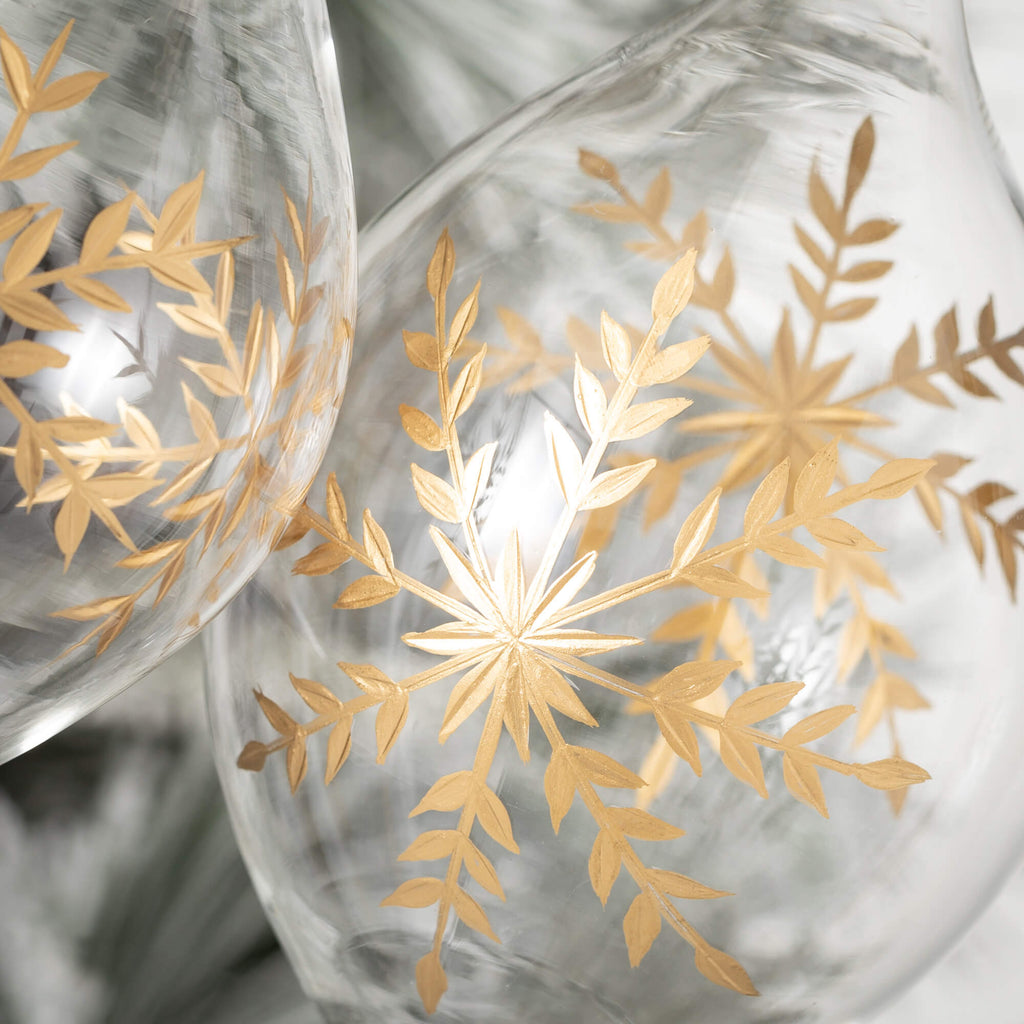 Gold Snowflake Onion Ornaments