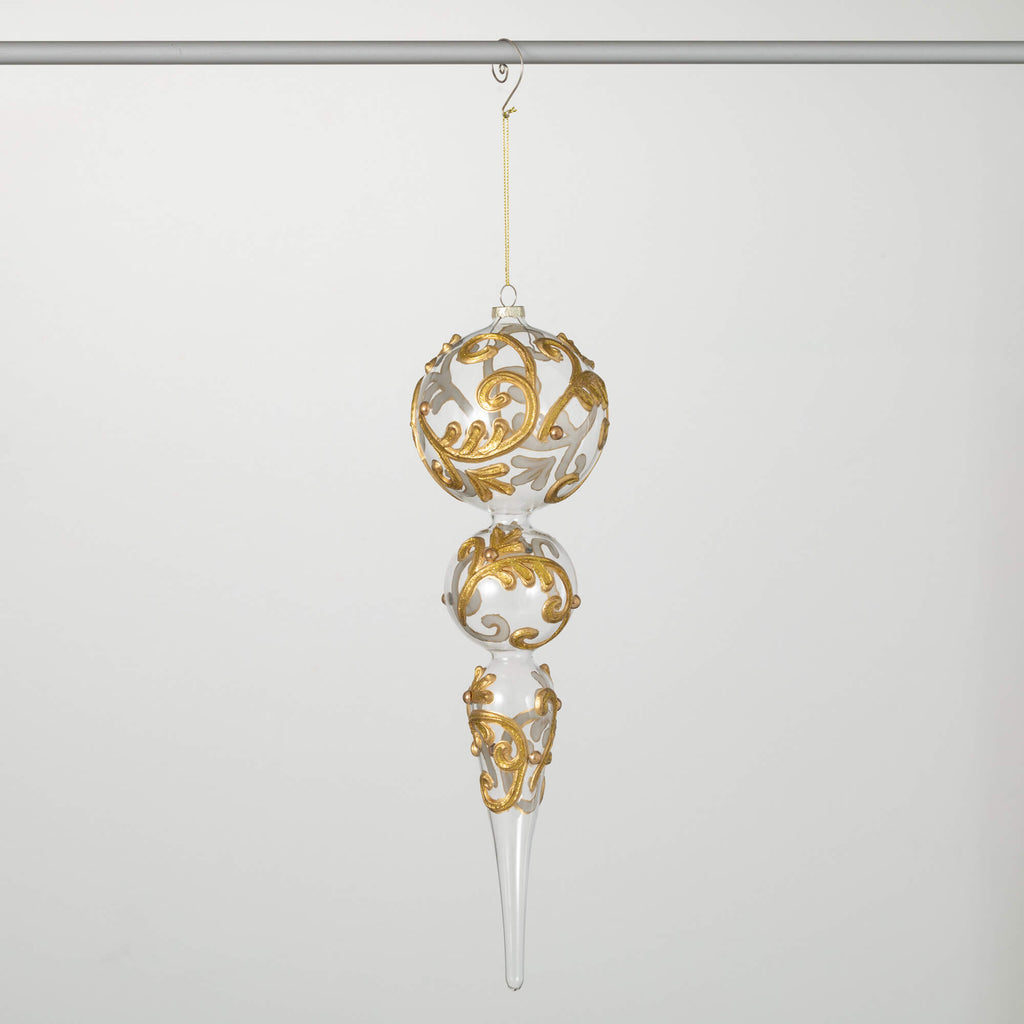 Encrusted Gold Finial Ornament