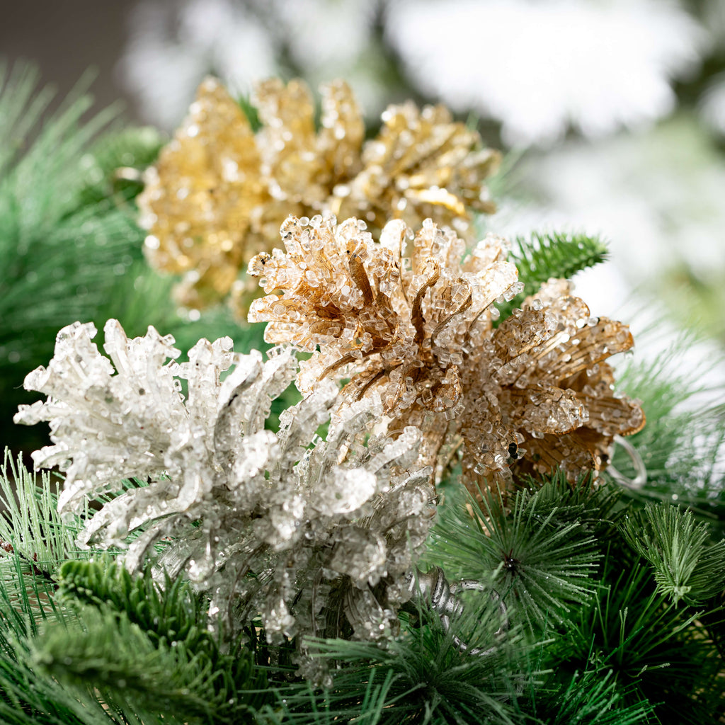 Glittered Pinecone Ornaments  