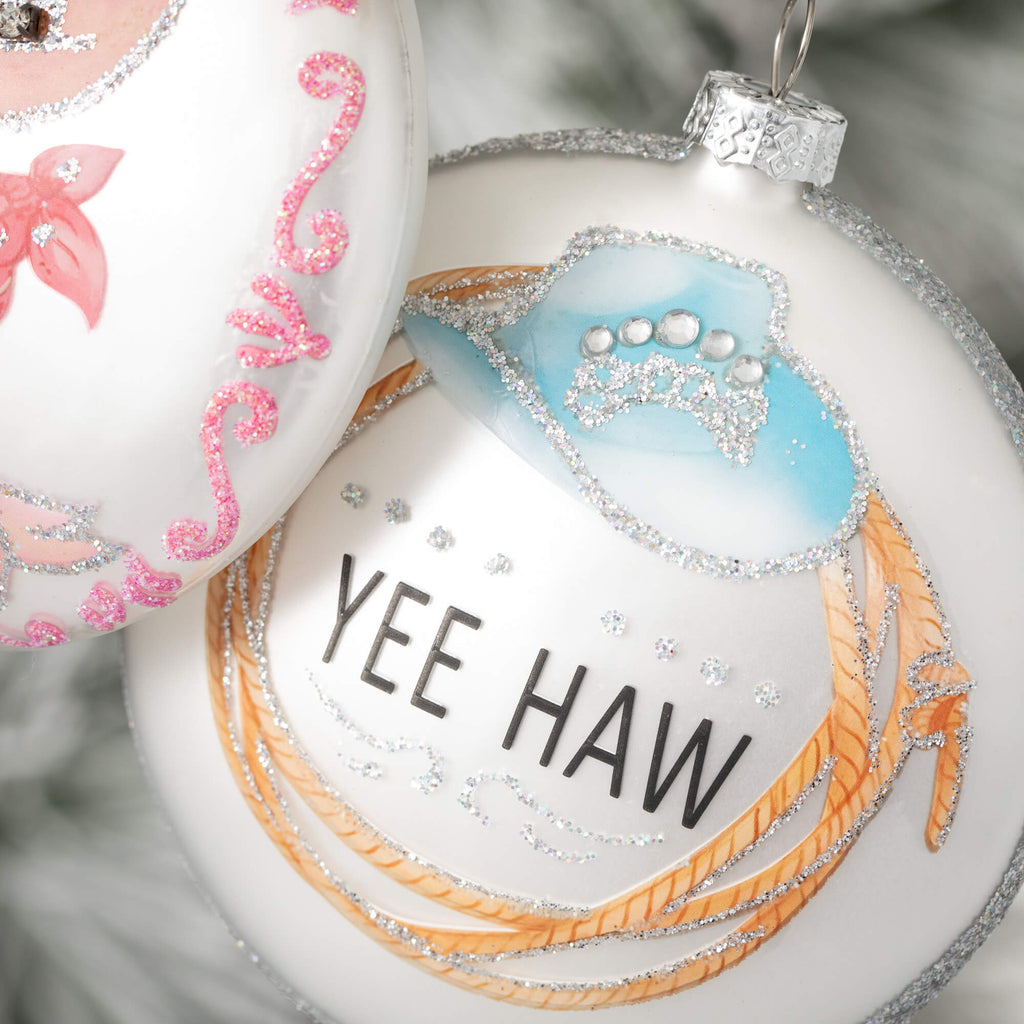 Yee Haw Disc Ornaments        