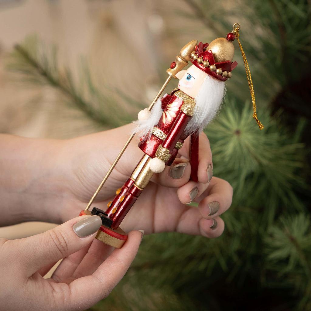 Red Nutcracker Ornament Trio  