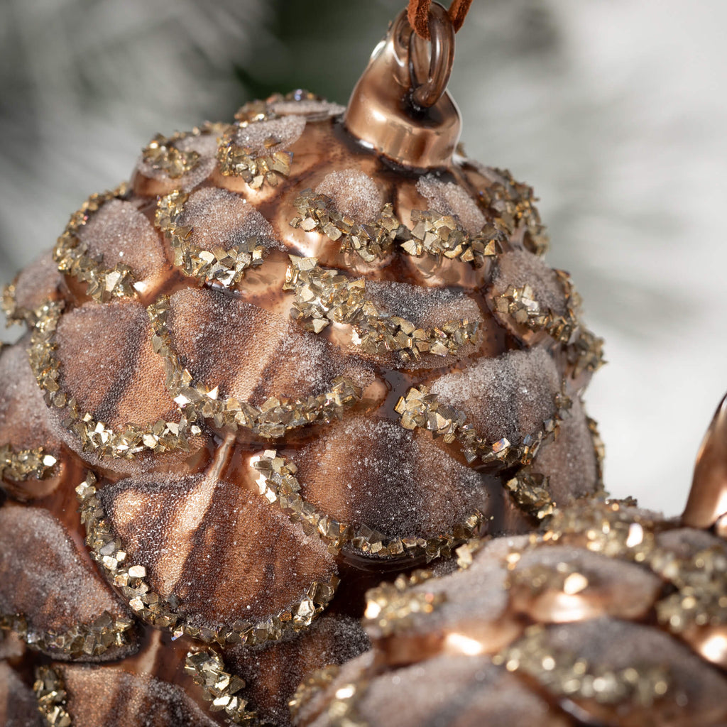 Sparkling Pinecone Ornaments  