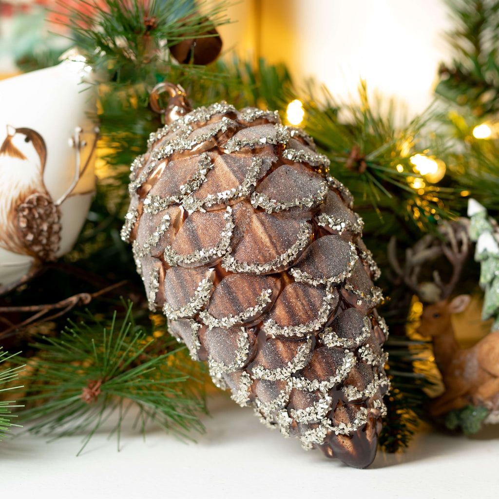 Sparkling Pinecone Ornaments  