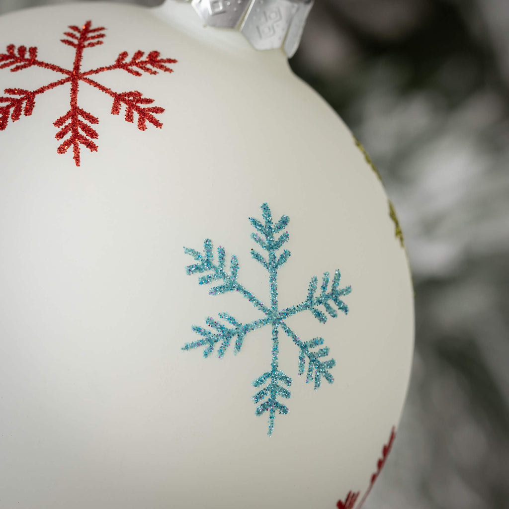 Retro Ball Snowflake Ornament 