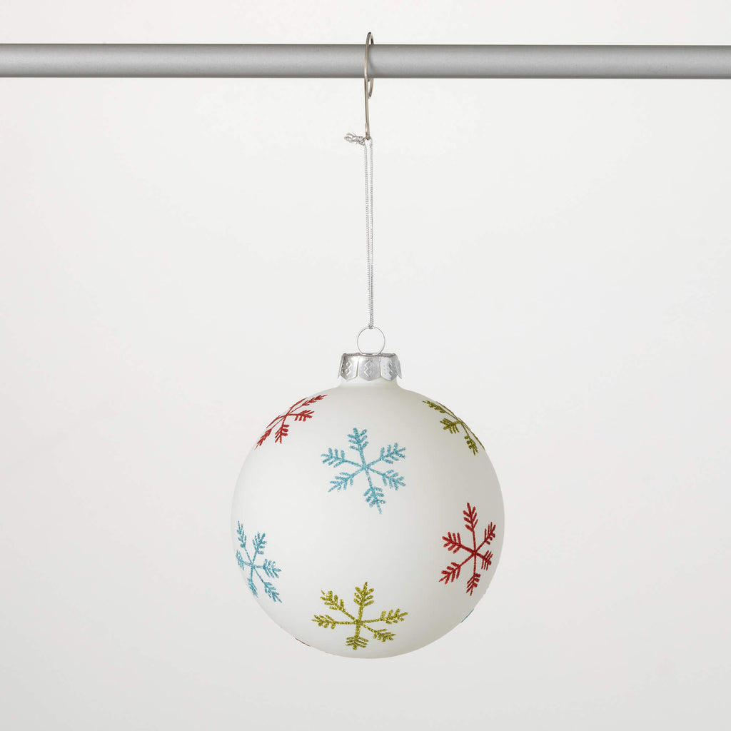 Retro Ball Snowflake Ornament 