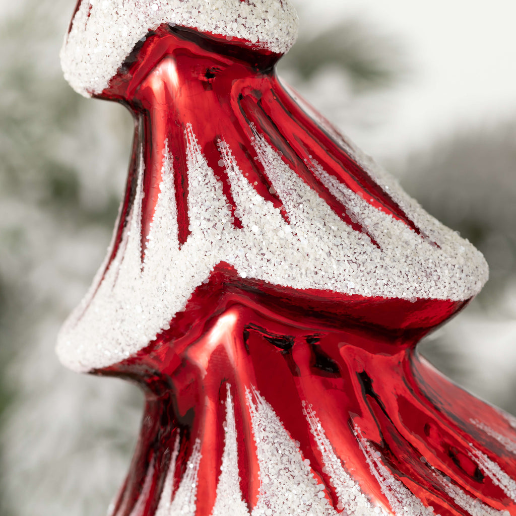 Red Frosted Tree Ornament     