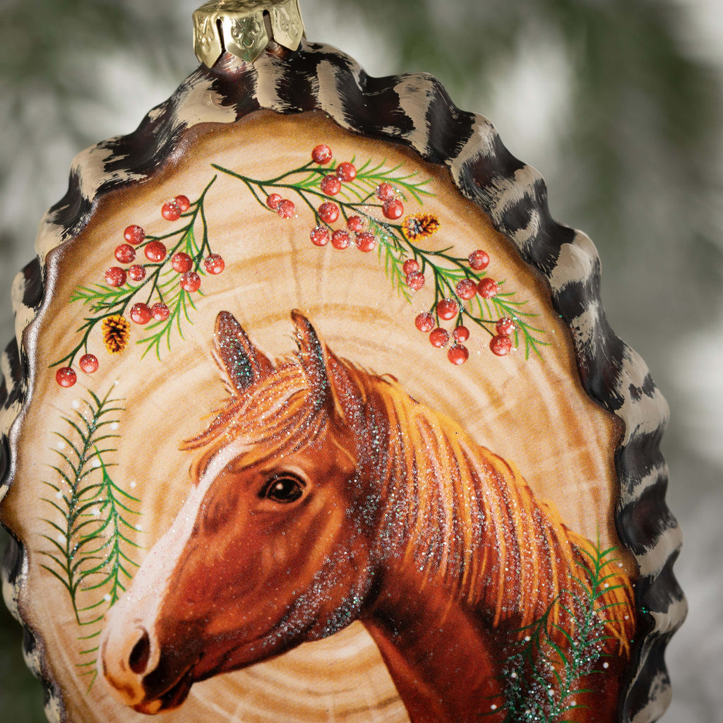 Rustic Horse Ornament         