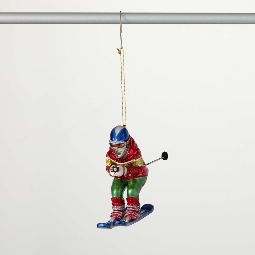 Retro Skier Ornament          