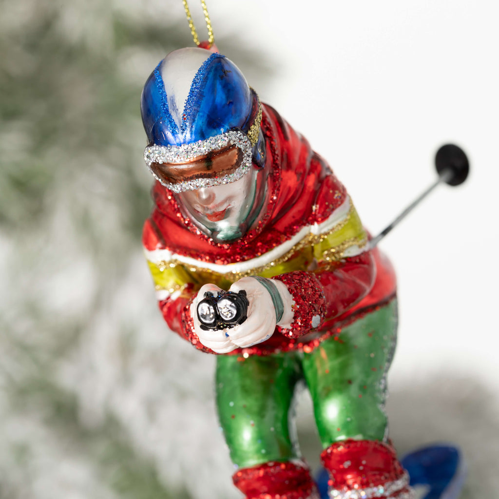 Retro Skier Ornament          