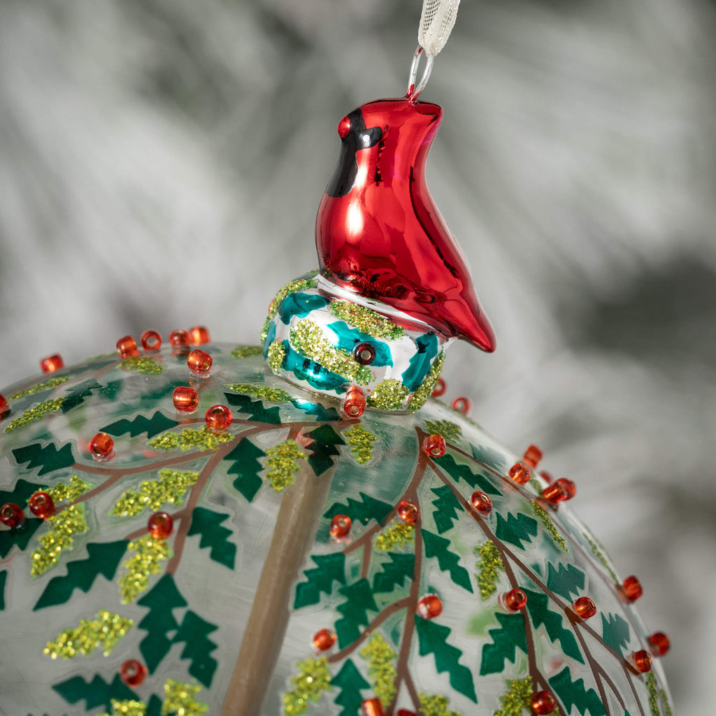 Fancy Tree Cardinal Ornament  