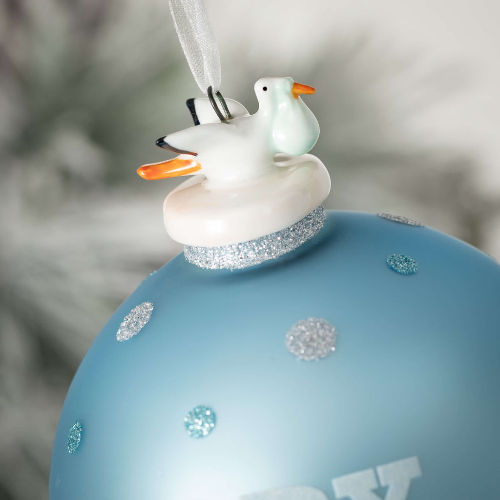 Blue Baby Boy Ball Ornament   