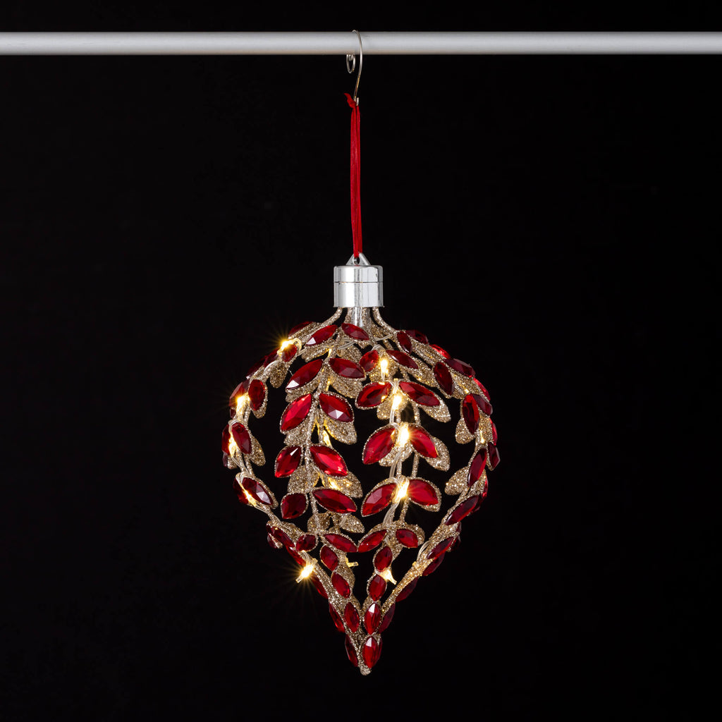 Led Teardrop Gem Ornament     