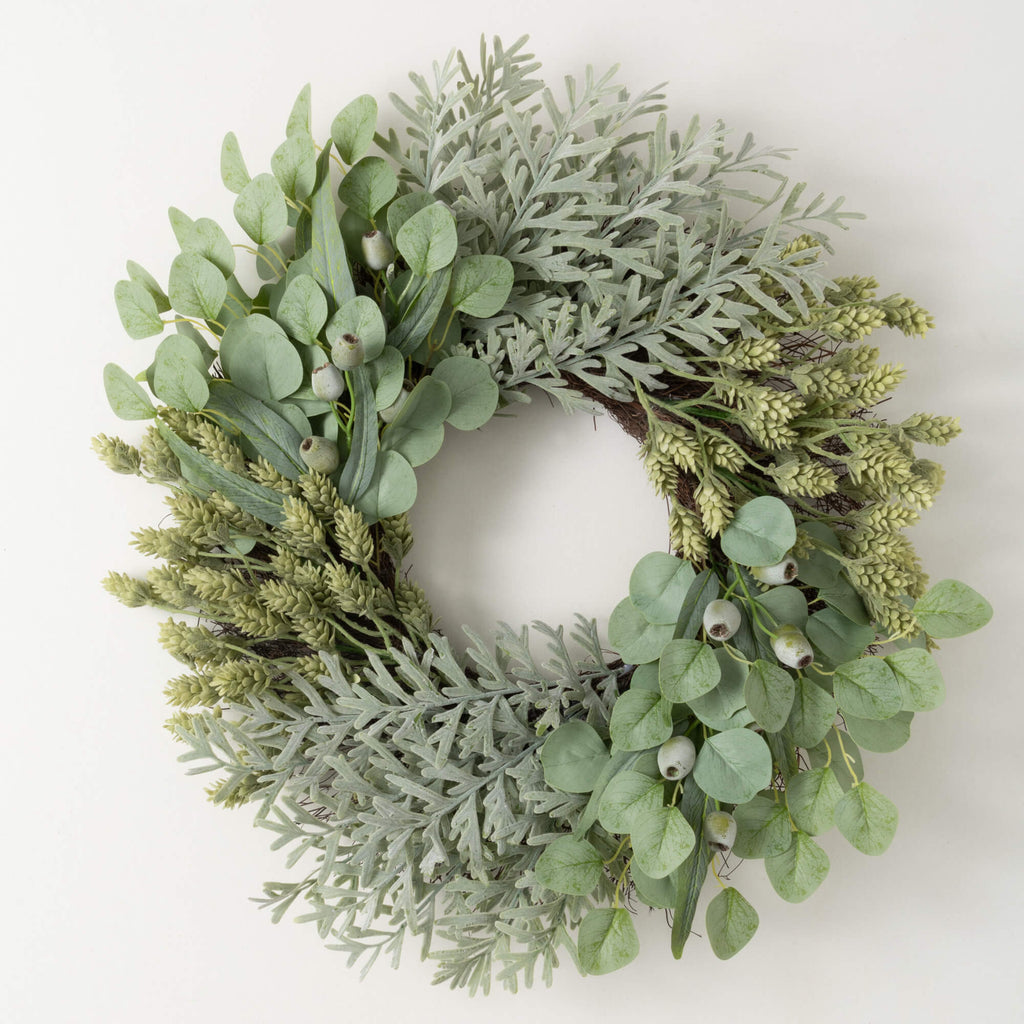 Pod Leaf Eucalytpus Wreath    