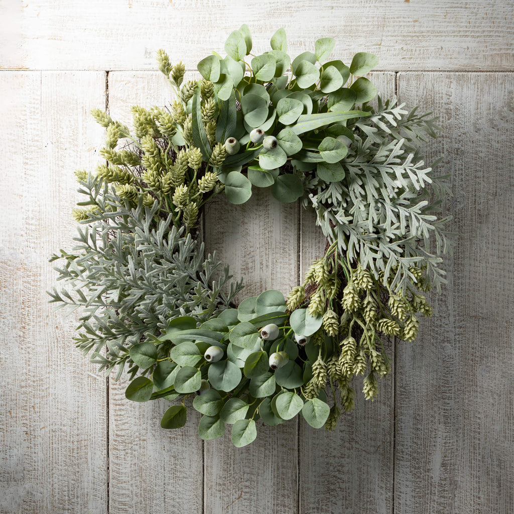 Pod Leaf Eucalytpus Wreath    