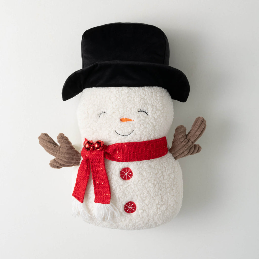 Plush Snowman Throw Pillow    