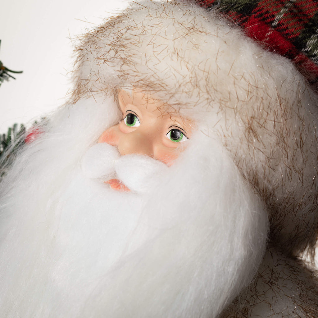 Woodland Plaid Santa Figure   