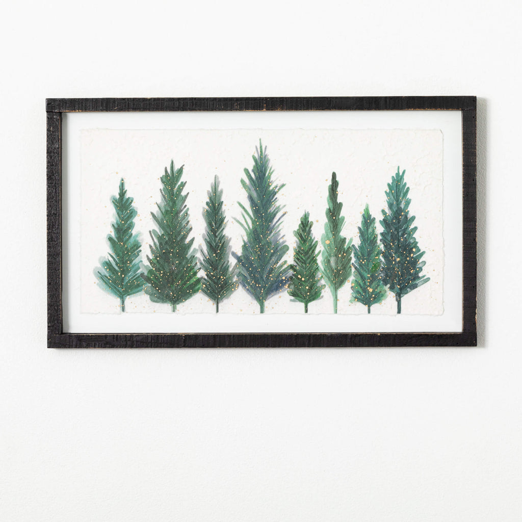 Pine Tree Watercolor Wall Art 