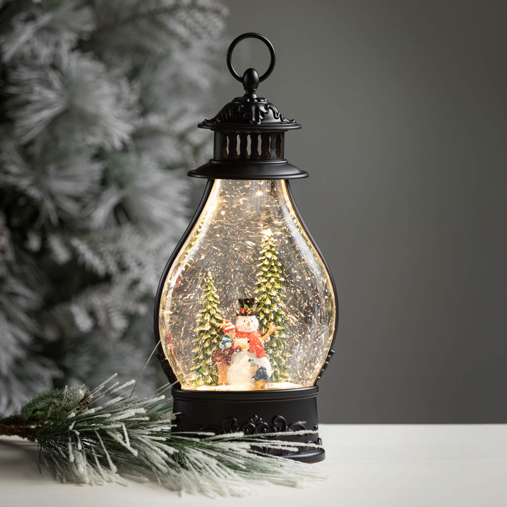 Lighted Snowman Lantern       