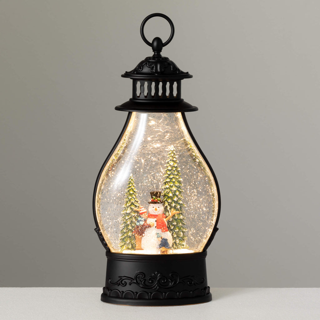 Lighted Snowman Lantern       